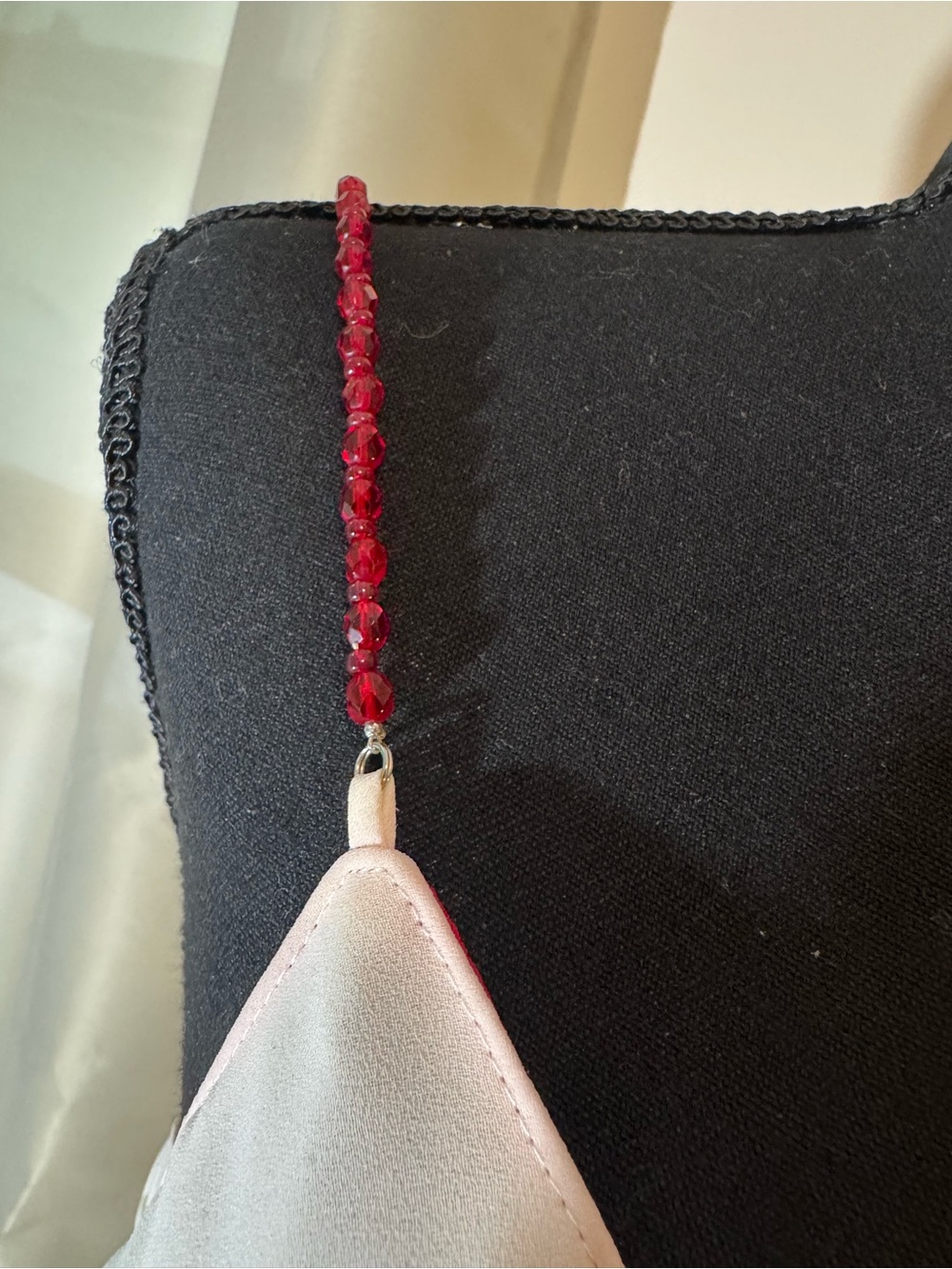 Elegant White Slip Dress with Red Floral Embroidery - Picture 2 of 9